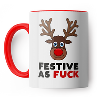 Festive As Fuck Reindeer Mug